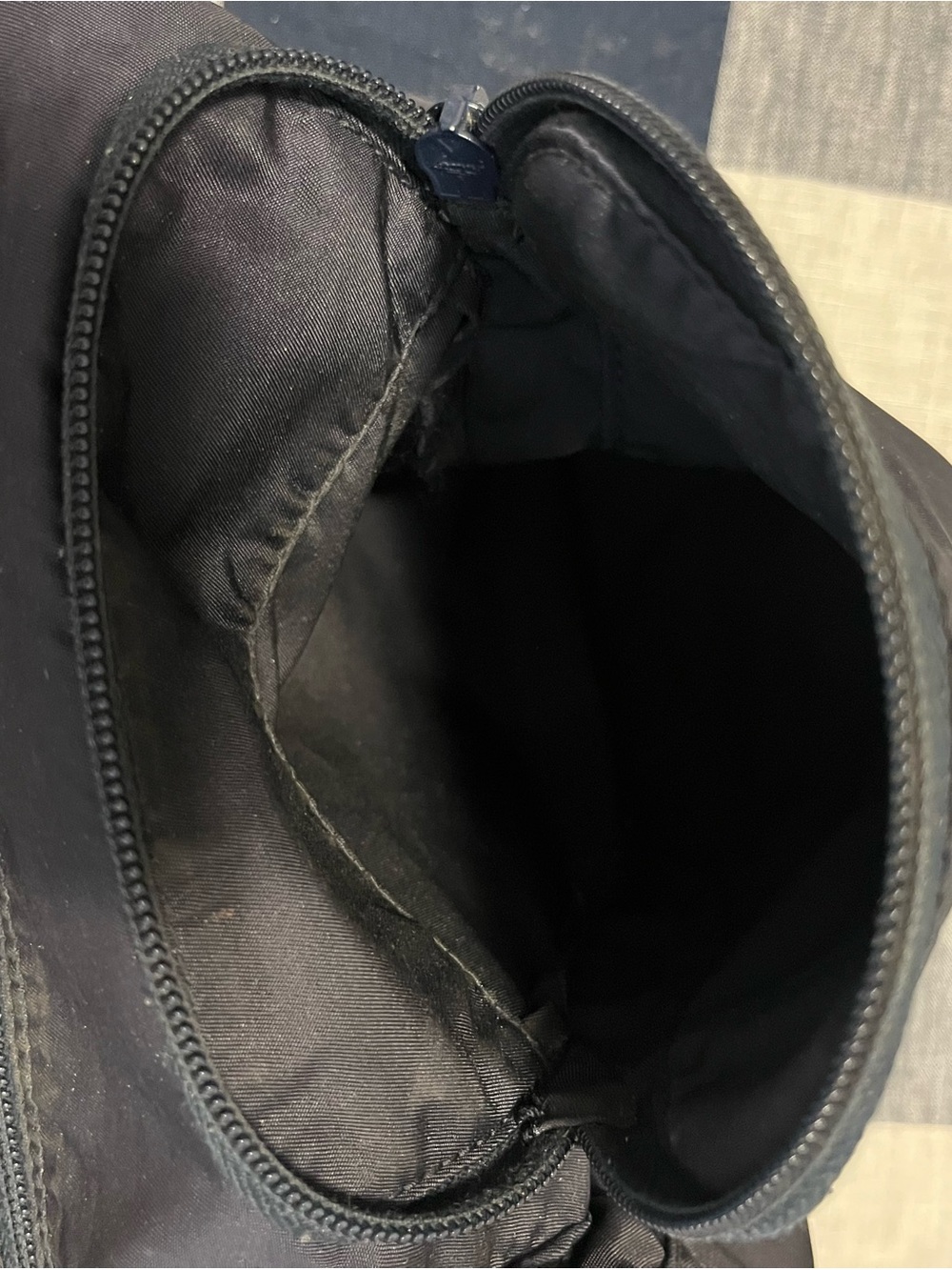 Prada Navy Nylon Messenger Bag with Silver Hardware, Leather Trim with Dust Bag - Picture 12 of 12